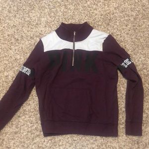 Maroon PINK quarter zip